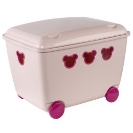 Pojemnik na zabawki 55L BranQ Teddy różowy BranQ