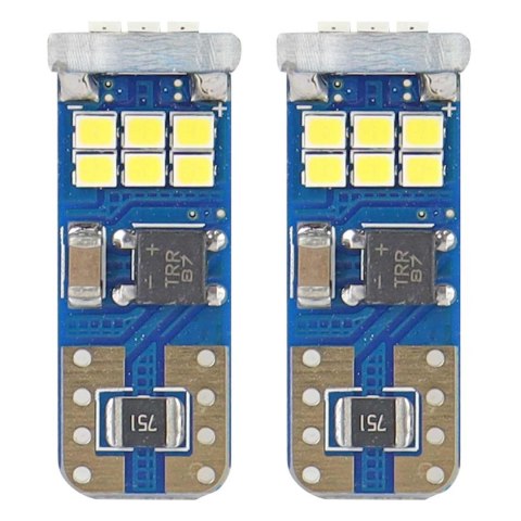 Led canbus 18smd ultrabright 2016 t10e (w5w) white 12v/24v AMiO