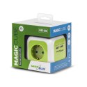 MagicCube poczwórne gniazdko prądowe, 2 wejścia usb 1,4m GreenBlue GB118G wersja niemiecka GreenBlue