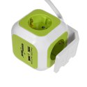 MagicCube poczwórne gniazdko prądowe, 2 wejścia usb 1,4m GreenBlue GB118G wersja niemiecka GreenBlue