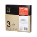 CITY LED 20W, oprawa downlight, natynkowa, okrągła, 1700lm, 4000K, biała, wbudowany zasilacz LED Orno