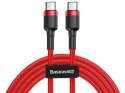 BASEUS Kabel USB-C - USB-C 2,0m Cafule PD 2.0 QC 3.0 60W (CATKLF-H09) Red Baseus