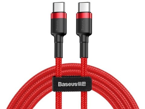 BASEUS Kabel USB-C - USB-C 2,0m Cafule PD 2.0 QC 3.0 60W (CATKLF-H09) Red Baseus