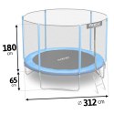 Trampolina ogrodowa 10ft/312cm z siatką zewnętrzną i drabinką Neo-Sport Neo-Sport