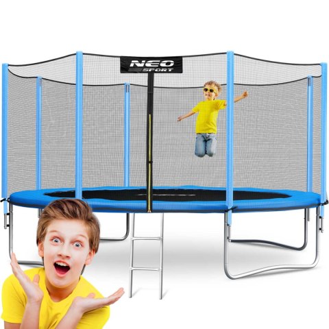 Trampolina ogrodowa 12ft/374cm z siatką zewnętrzną i drabinką Neo-Sport Neo-Sport