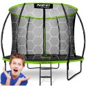 Trampolina ogrodowa profilowana 10ft/312cmz siatką wewnętrzną Neo-Sport Neo-Sport