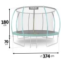 Trampolina ogrodowa profilowana 12ft/374cm z siatką wewnętrzną Neo-Sport Neo-Sport