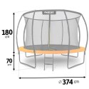 Trampolina ogrodowa profilowana 12ft/374cm z siatką wewnętrzną Neo-Sport Neo-Sport