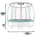 Trampolina ogrodowa profilowana 8ft/252cm z siatką wewnętrzną Neo-Sport Neo-Sport