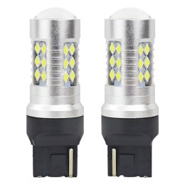 Zarówki led canbus 3030 24smd t20 7440 w21w white 12v 24v amio-01173 AMiO