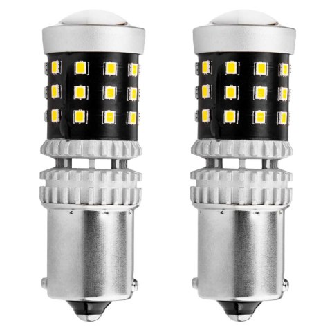 Żarówki led canbus 2016 39smd 1156 ba15s p21w r10w r5w white 12v 24v amio-02799 AMiO