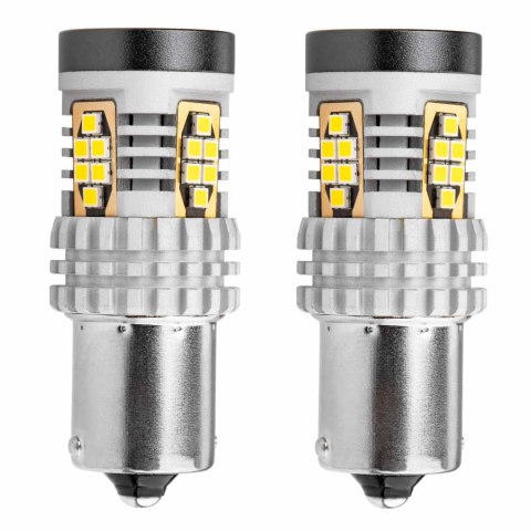 Żarówki led canbus 3020 24smd 1156 ba15s p21w r10w r5w white 12v 24v amio-02797 AMiO