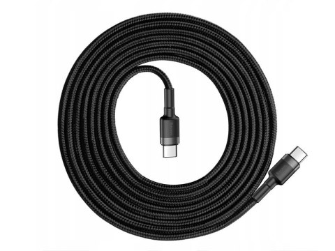 BASEUS Kabel USB-C do USB-C PD Cafule PD 2.0, QC 3.0, 60W, 2m (CATKLF-HG1) Czarno-szary Baseus BASEUS Kabel USB-C do USB-C PD Cafule PD 2.0, QC 3.0, 60W, 2m (CATKLF-HG1) Czarno-szary Baseus