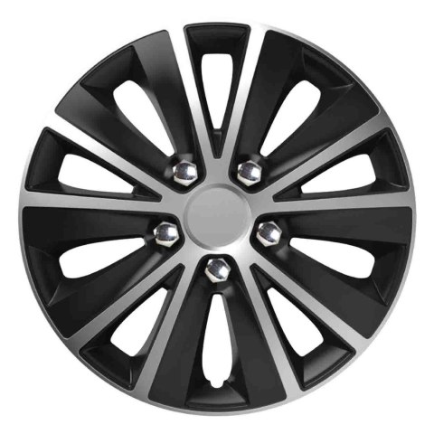 Kołpak rapide nc 14" silver&black (czarno-srebrny) ze śrubami chrom VERSACO