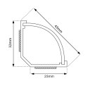 Listwa maskująca Maclean, kanał kablowy z taśmą, biała, 1.5m 43*23mm, MCTV-575 Maclean