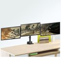 Uchwyt biurkowy na 3 monitory LCD Maclean, VESA 75x75 oraz 100x100, 2x USB 3.0, 17-27", 3x7kg, MC-811 Maclean