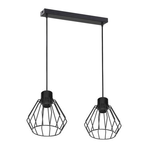 PINO lampa wisząca, moc max. 2x60W, E27, czarna Orno