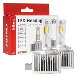 Żarówki samochodowe led d-basic d3s d8s 6000k canbus amio-03628 AMiO