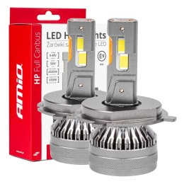 Żarówki samochodowe led hp full canbus h4 12v 24v 6500k amio-03673 AMiO