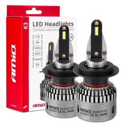 Żarówki samochodowe led seria k3 h7 12v 6000k canbus amio-03683 AMiO