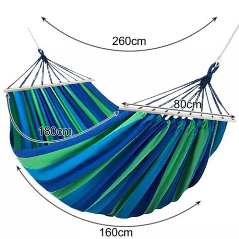 Hamak ogrodowy dwuosobowy 260x160cm Gardlov 21078 GARDLOV Hamak ogrodowy dwuosobowy 260x160cm Gardlov 21078 GARDLOV