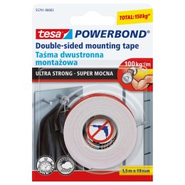 Taśma montażowa powerbond wew.zew.1,5m:19mm (s.moc.do 10kg na 10cm) Tesa