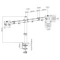 Uchwyt biurkowy na 2 monitory LCD Maclean, 17-32", 2x 8kg, MC-884 Maclean