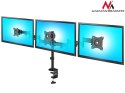 Uchwyt biurkowy na 3 monitory LCD Maclean, podwójne ramiona, VESA 75x75 oraz 100x100, 13"-27", 8kg, MC-691 Maclean