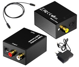 AK319 Audio konwerter spdif + kabel opt ATL