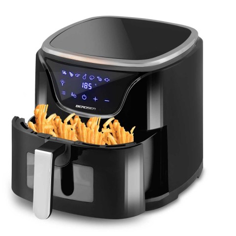 Frytkownica beztłuszczowa Air fryer BD-652 czarno-srebrna Berdsen Frytkownica beztłuszczowa Air fryer BD-652 czarno-srebrna Berdsen