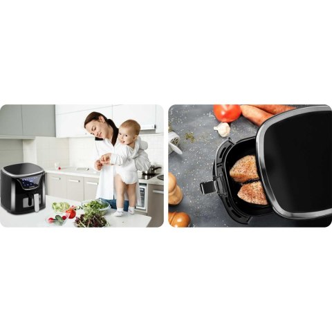 Frytkownica beztłuszczowa Air fryer BD-652 czarno-srebrna Berdsen Frytkownica beztłuszczowa Air fryer BD-652 czarno-srebrna Berdsen