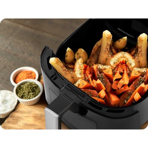 Frytkownica beztłuszczowa Air fryer BD-652 czarno-srebrna Berdsen Frytkownica beztłuszczowa Air fryer BD-652 czarno-srebrna Berdsen