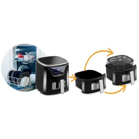 Frytkownica beztłuszczowa Air fryer BD-652 czarno-srebrna Berdsen Frytkownica beztłuszczowa Air fryer BD-652 czarno-srebrna Berdsen