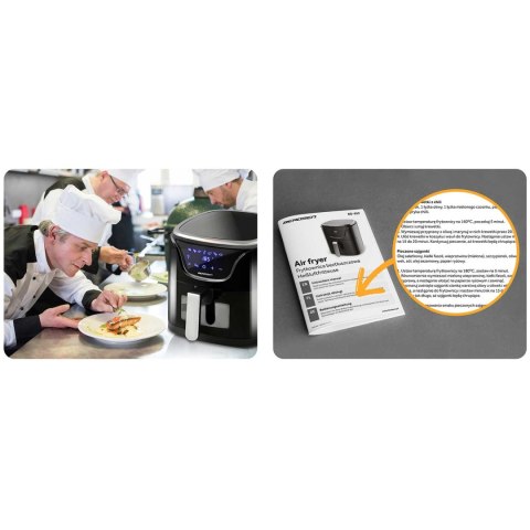 Frytkownica beztłuszczowa Air fryer BD-652 czarno-srebrna Berdsen Frytkownica beztłuszczowa Air fryer BD-652 czarno-srebrna Berdsen