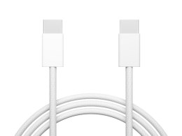 66-165# Przyłącze usb-c - usb-c 1,0m białe plecionka Blow