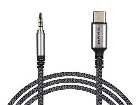 66-166# Przyłącze usb-c - jack 3,5 1,0m plecionka Blow