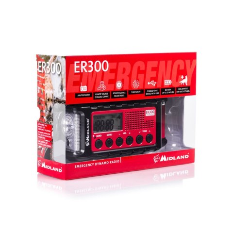 Radio alarmowe Midland ER300 z akumulatorem 2600mAh Midland Radio alarmowe Midland ER300 z akumulatorem 2600mAh Midland