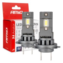 Żarówki samochodowe led seria x4 aviator h7 6500k canbus amio-03764 AMiO