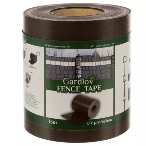Taśma ogrodzeniowa 19cmx35m 630g/m2 brązowa 23707 GARDLOV Taśma ogrodzeniowa 19cmx35m 630g/m2 brązowa 23707 GARDLOV
