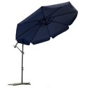 Parasol ogrodowy składany 8 segmentów granatowy 350cm Plonos