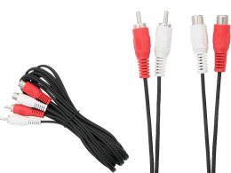 0476# Przedłużacz rca: 2xwtyk/2xgniazdo 3m Blow