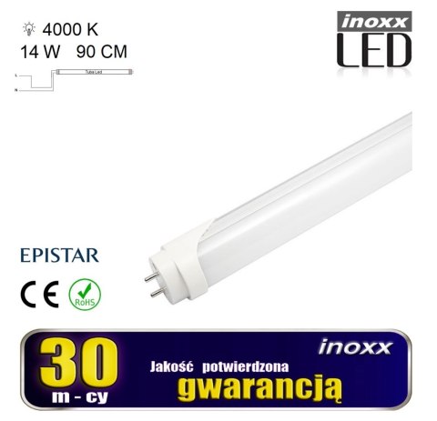 Świetlówka led 90cm 14w 4000k t8 jednostronna neutralna NVOX