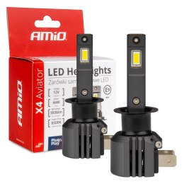 Żarówki samochodowe led seria x4 aviator h1 6500k canbus amio-03761 AMiO