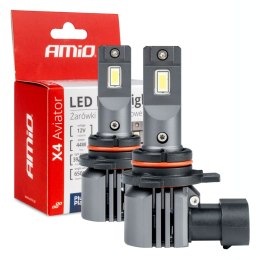 Żarówki samochodowe led seria x4 aviator hir2 6500k canbus amio-03768 AMiO