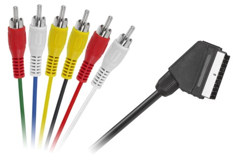 Kabel EURO - 6 x RCA 1,2m Cabletech