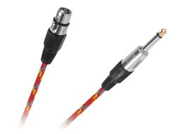 Kabel mikrofonowy gniazdo CANON-wtyk JACK 6.3mm 3m LP