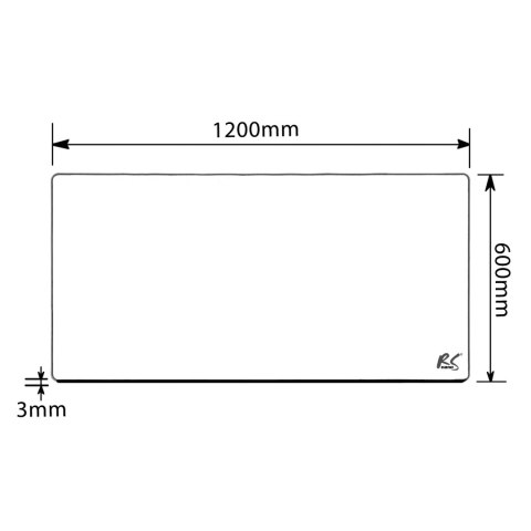 Podkładka/mata na biurko NanoRS, 1200x600x3mm, czarna, RS173 NanoRS Podkładka/mata na biurko NanoRS, 1200x600x3mm, czarna, RS173 NanoRS