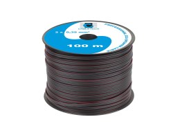 Kabel głośnikowy CCA 0.35mm czarny Cabletech