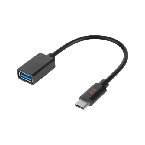 Adapter USB gniazdo A 3.0 - wtyk typu C OTG REBEL 15 cm Rebel