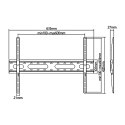 Uchwyt do TV ekonomiczny Maclean, max vesa 400x400, 32-55", 45kg, czarny, MC-938 Maclean